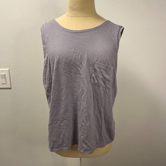 Fabletics Lavender Top With Twist Open Back - Picture 2 of 3
